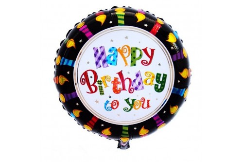 18 Inch Candle Happy Birthday Balloon